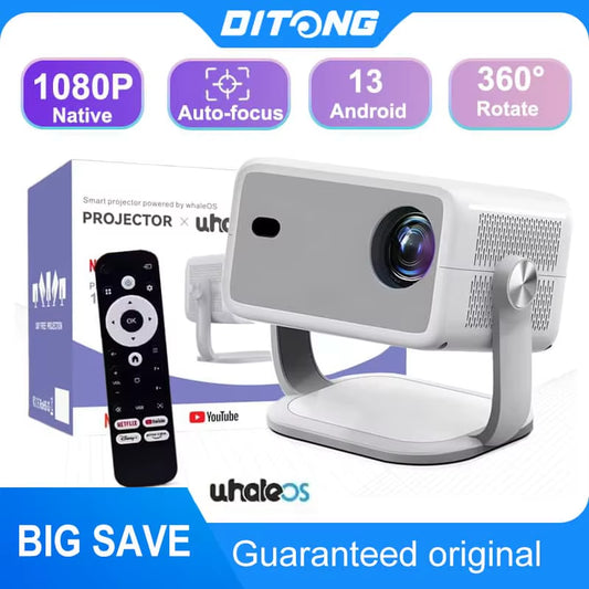 DITONG P4 Mini LED Projector with Netflix Certification, 1080P Native Resolution, Full HD 1920x1080, Keystone Correction for Home Theater