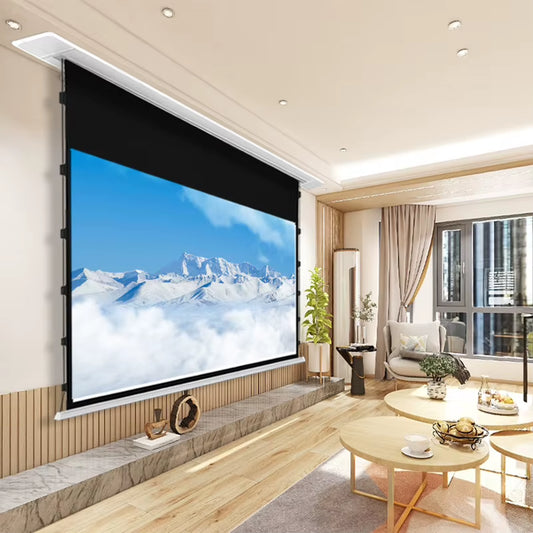 MIVISION 8K Black Diamond Crystal Ambient Light Rejecting Electric Recessed In-Ceiling Projector Screen, Model V1ALR
