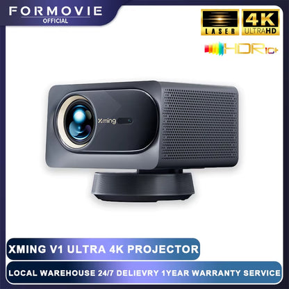 Formovie Xming V1 Ultra Portable Mini LED Projector - Native 4K Laser Cinema, 2+32GB Storage, 700 CVIA Lumens, Dolby Audio