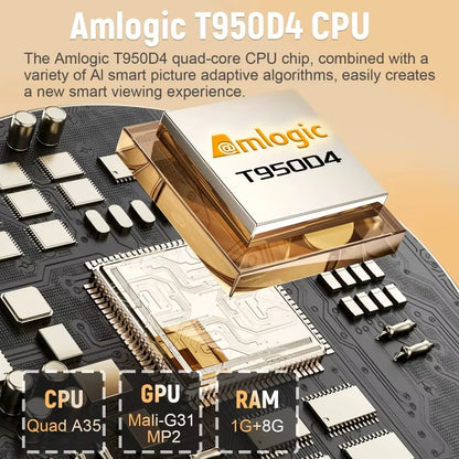 DITONG P4 Mini LED Projector with Netflix Certification, 1080P Native Resolution, Full HD 1920x1080, Keystone Correction for Home Theater