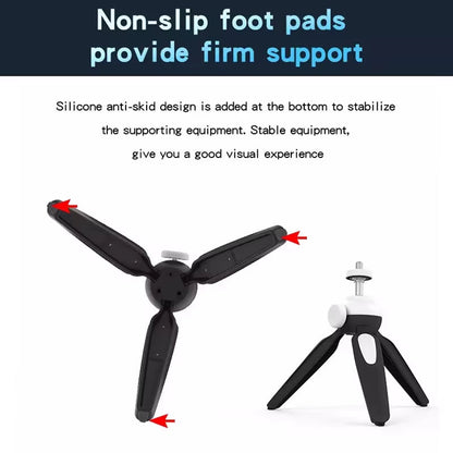 Salange Portable Flexible Tripod Stand for Smartphones and Cameras - Mini Foldable Mount with Mounting Screw for Projectors and Travel Use