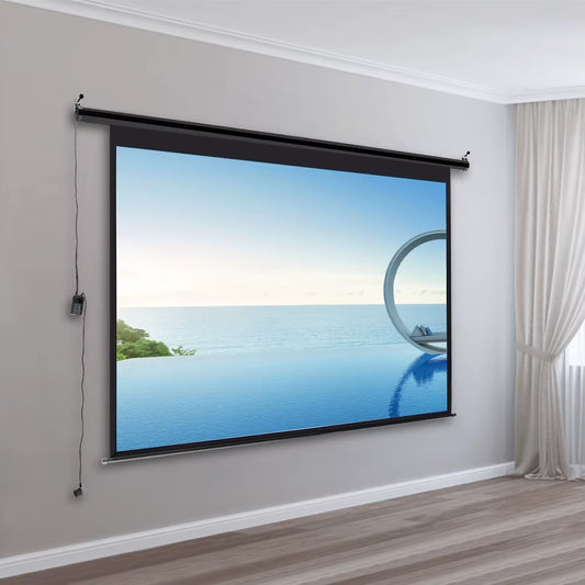100-Inch High Definition Electric Retractable Projector Screen