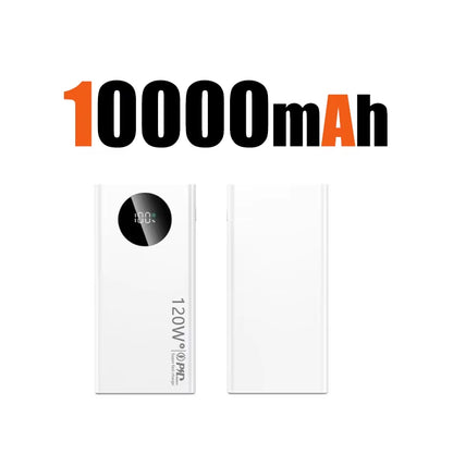 120W 50000mAh High-Capacity Power Bank with Fast Charging for iPhone, Samsung, and Huawei - Portable Battery Charger 2024