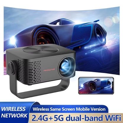 Mini Smart Projector - HD 1080P Wireless LED Lamp for Home Theater and Outdoor Use