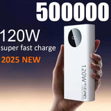 120W 50000mAh High-Capacity Power Bank with Fast Charging for iPhone, Samsung, and Huawei - Portable Battery Charger 2024