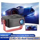 Mini Smart Projector - HD 1080P Wireless LED Lamp for Home Theater and Outdoor Use