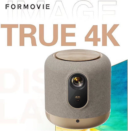 Formovie V10 Home Projector - Native 4K Ultra HD, 2500 ANSI Lumens, 240Hz MEMC, Integrated Subwoofer and Stereo Speakers, Android OS with English Support