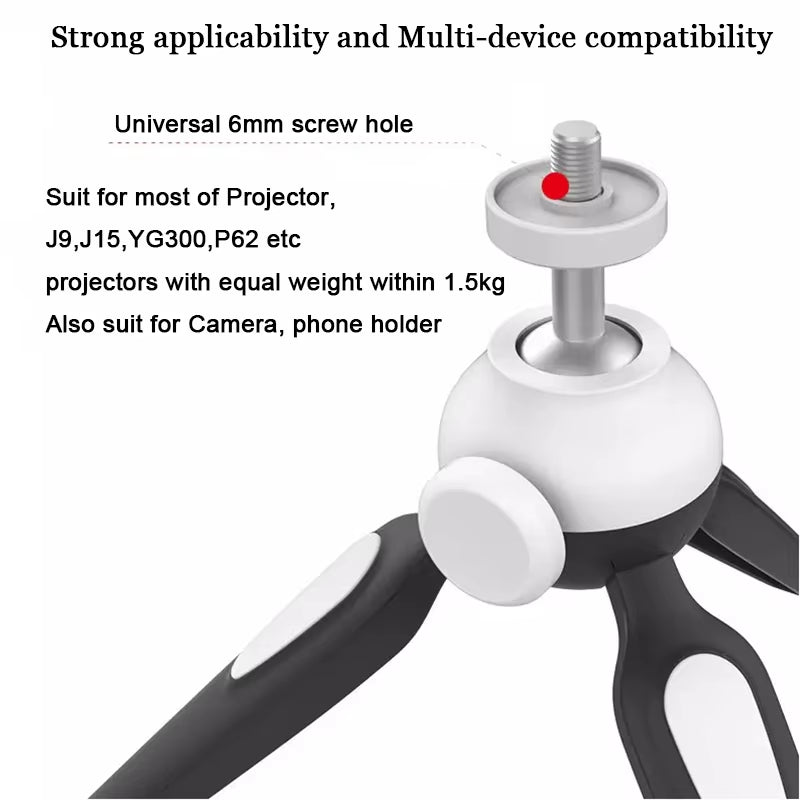 Salange Portable Flexible Tripod Stand for Smartphones and Cameras - Mini Foldable Mount with Mounting Screw for Projectors and Travel Use