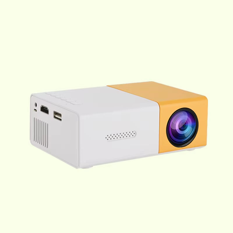 YG300 Mini Portable HD Projector for Home and Outdoor Use with USB, HDMI, and SD Card Connectivity