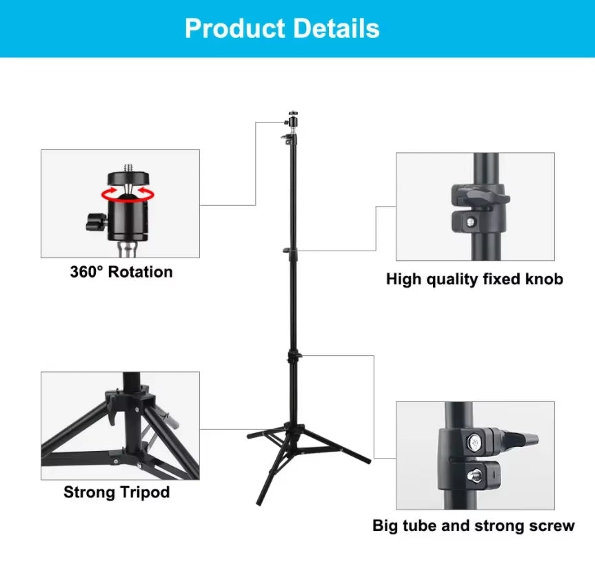 Extendable 160cm Projector Bracket Travel Tripod Lighting Stand for Magcubic HY300 and HY320 Mini Projectors and Cameras