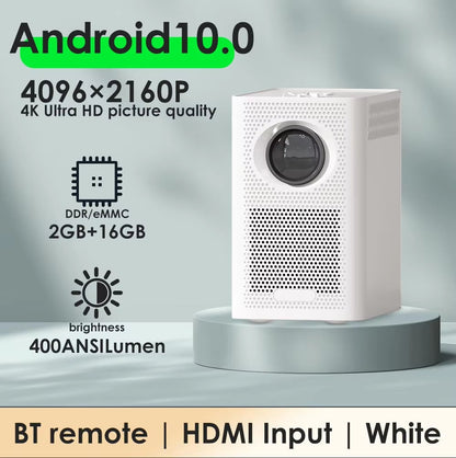 S30MAX Portable Smart Mini Projector - 1080P, 9500 Lumens, Android with Wi-Fi and Bluetooth Remote
