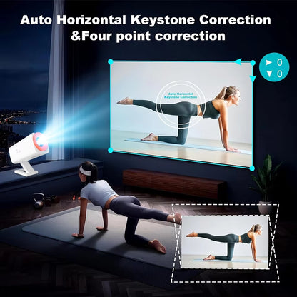 Smart Mini Projector V16 Android13 Native720P Support 1080P Video Beam Projector Wifi6 BT5.2 HDMI Portable Outdoor Movie