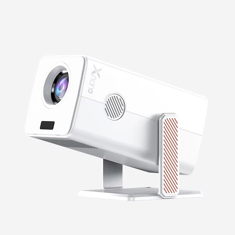 HM103-A 4K Mini Projector with Android 13, Dual Wi-Fi 5, 500 ANSI Lumens, Amlogic T950S, Bluetooth 5.2, and 1920x1080P Resolution for Home Theater Use
