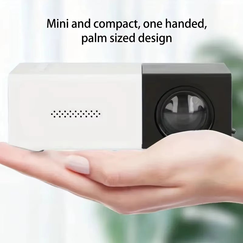 YG300 Mini Portable HD Projector for Home and Outdoor Use with USB, HDMI, and SD Card Connectivity