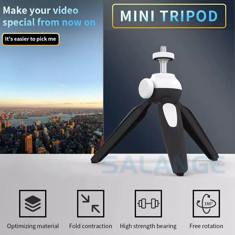Salange Portable Flexible Tripod Stand for Smartphones and Cameras - Mini Foldable Mount with Mounting Screw for Projectors and Travel Use