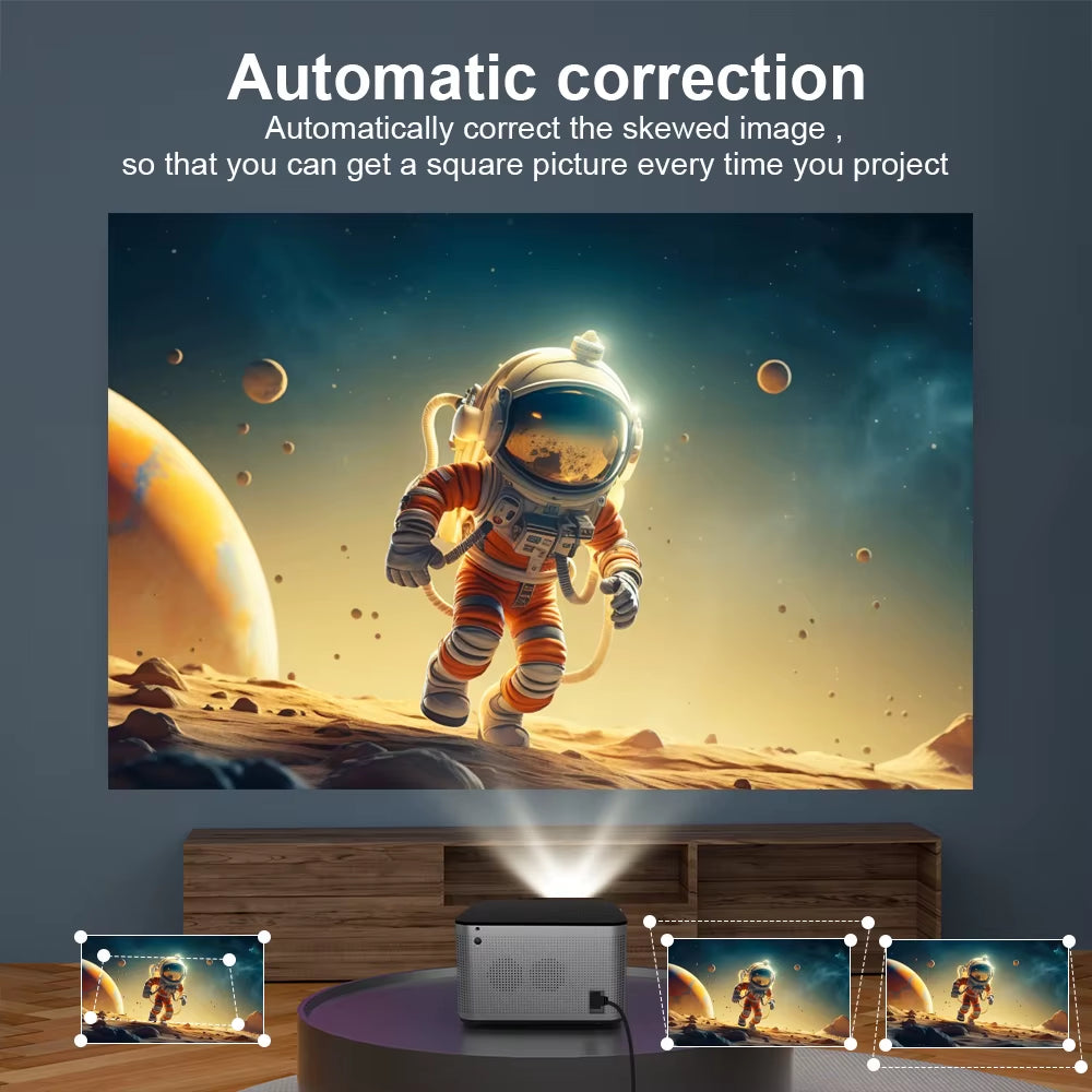 Magcubic 1080P Native HY350 Auto Focus Home Cinema Projector with Android 11, 4K, Wifi 6, 580 ANSI Lumens, 2GB RAM, 32GB Storage, Voice Control, and Bluetooth 5.0