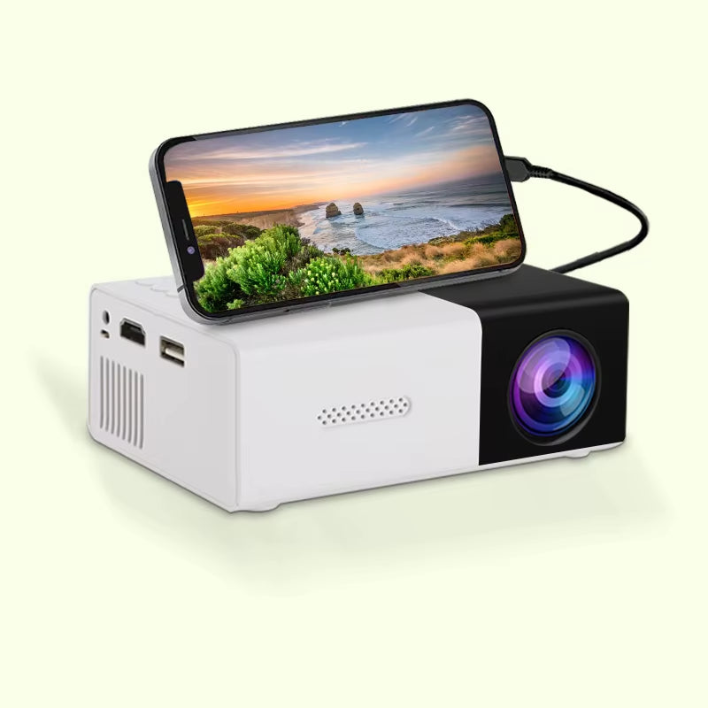 YG300 Mini Portable HD Projector for Home and Outdoor Use with USB, HDMI, and SD Card Connectivity