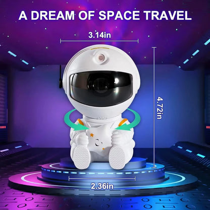 Galaxy Star Projector LED Night Light - Astronaut-Themed Decorative Lamp for Children's Bedrooms