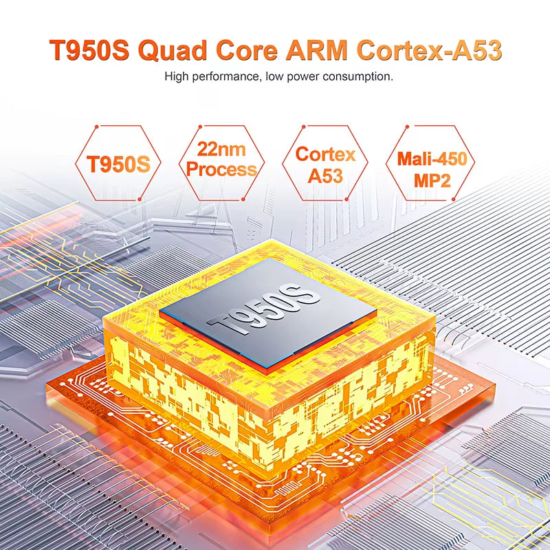 HM103-A 4K Mini Projector with Android 13, Dual Wi-Fi 5, 500 ANSI Lumens, Amlogic T950S, Bluetooth 5.2, and 1920x1080P Resolution for Home Theater Use