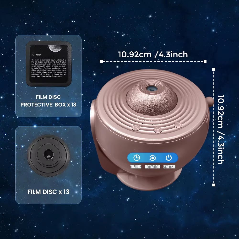 13-in-1 Star and Galaxy Projector: Planetarium Aurora Night Light for Bedrooms and Kids