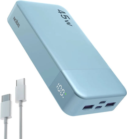 NOBIS 20000Mah Power Bank 45W Fast Charging Battery Pack with LED Display for Iphone Android Laptop Etc