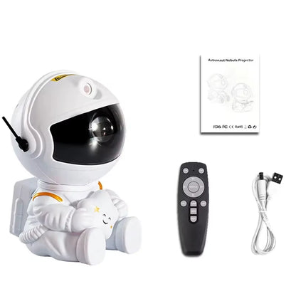 Galaxy Star Projector LED Night Light - Astronaut-Themed Decorative Lamp for Children's Bedrooms