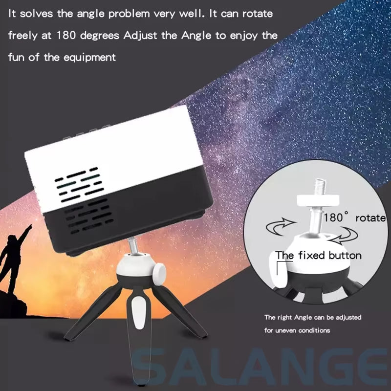 Salange Portable Flexible Tripod Stand for Smartphones and Cameras - Mini Foldable Mount with Mounting Screw for Projectors and Travel Use