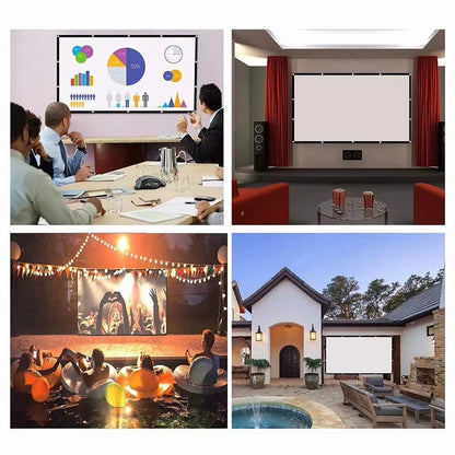 169 Portable HD Projector Screenfor Home Theater and Outdoor Use - Available in 60/72/84/100/120/150 Inches