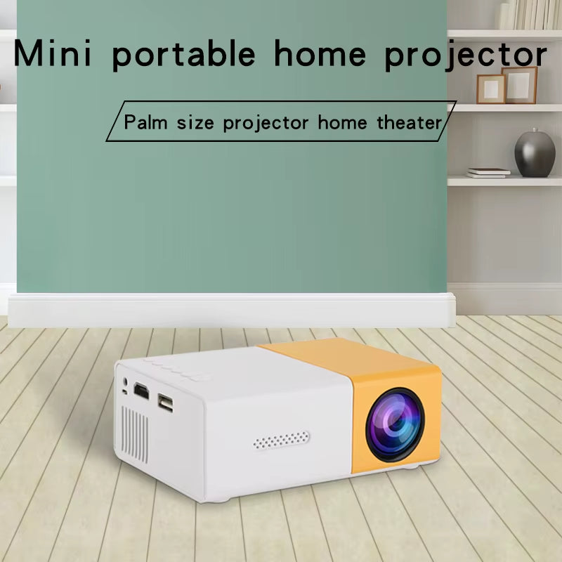 YG300 Mini Portable HD Projector for Home and Outdoor Use with USB, HDMI, and SD Card Connectivity