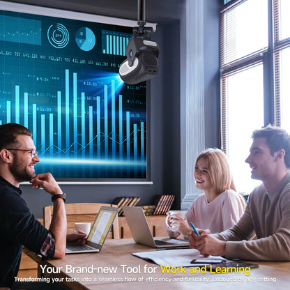 Magcubic HY300X 4K HD Projector with Electronic Focus, Android 11, Dual Wi-Fi 6, 300 ANSI Lumens, Allwinner H713, Bluetooth 5.0 for Home and Outdoor Cinema