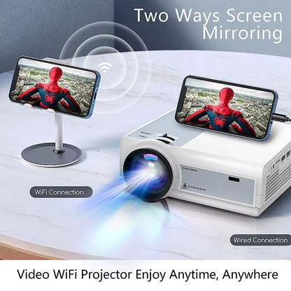 Global  L36P Full HD 1080P 4K WiFi Mini LED Portable Projector for Smartphone, Home Office, and Camping