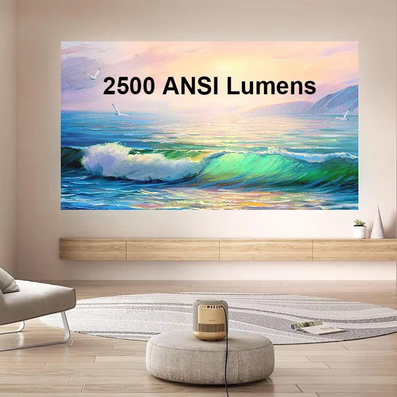 Formovie V10 Home Projector - Native 4K Ultra HD, 2500 ANSI Lumens, 240Hz MEMC, Integrated Subwoofer and Stereo Speakers, Android OS with English Support