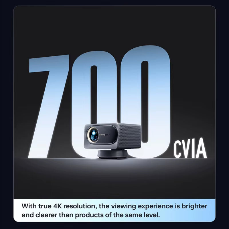 Formovie Xming V1 Ultra Portable Mini LED Projector - Native 4K Laser Cinema, 2+32GB Storage, 700 CVIA Lumens, Dolby Audio