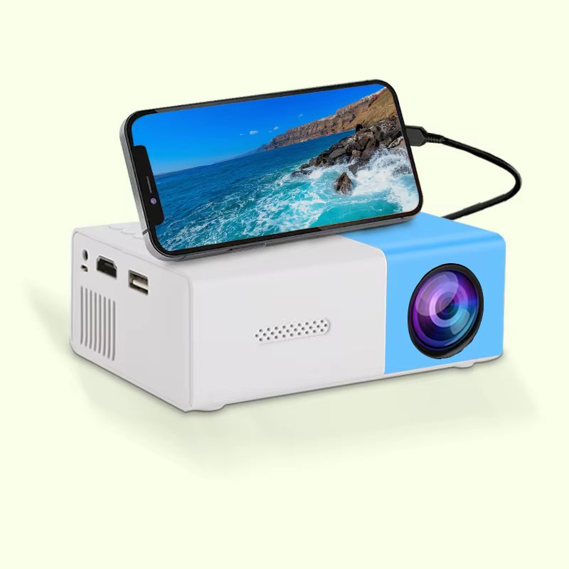 YG300 Mini Portable HD Projector for Home and Outdoor Use with USB, HDMI, and SD Card Connectivity