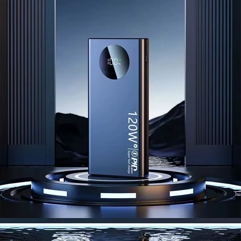 120W 50000mAh High-Capacity Power Bank with Fast Charging for iPhone, Samsung, and Huawei - Portable Battery Charger 2024