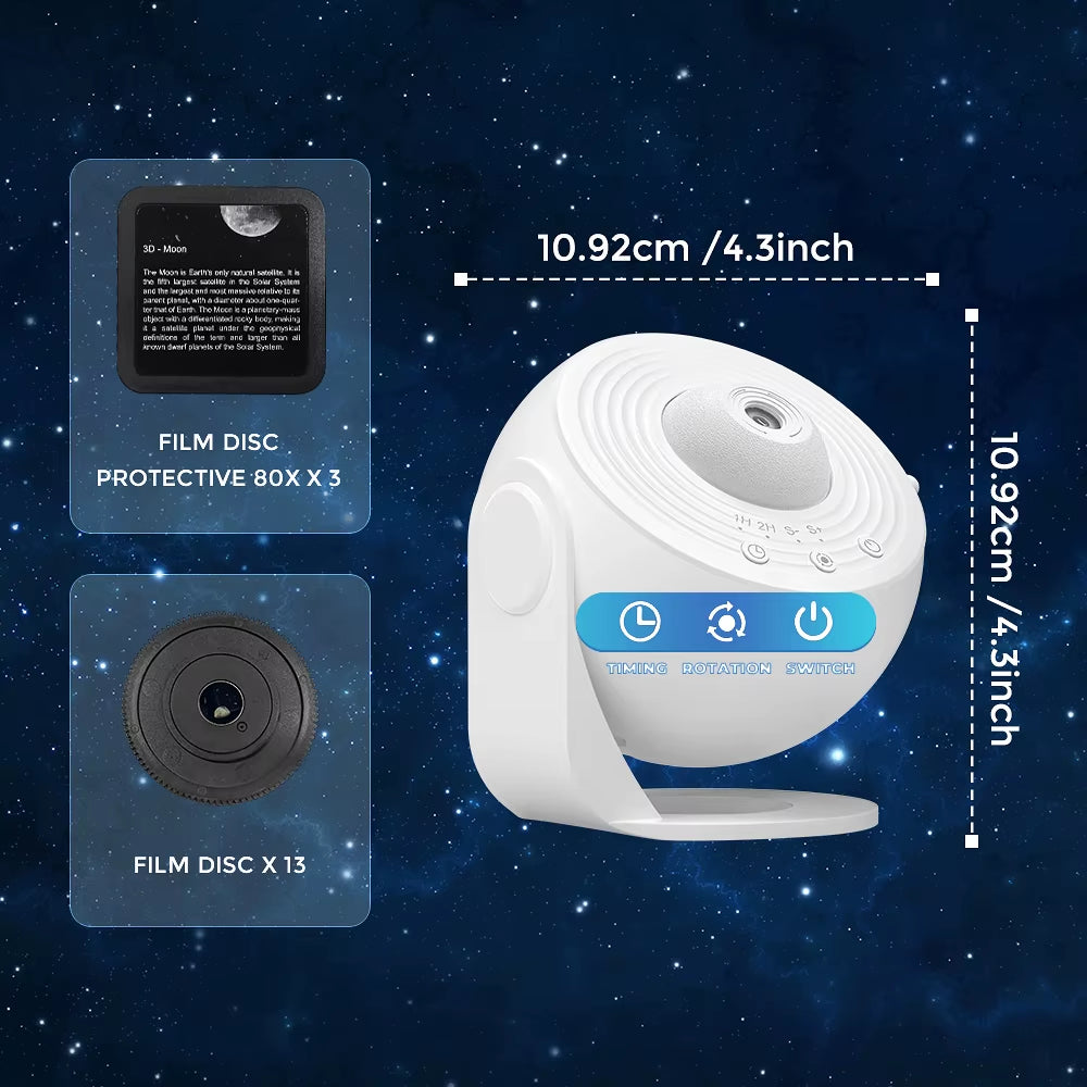 13-in-1 Star and Galaxy Projector: Planetarium Aurora Night Light for Bedrooms and Kids