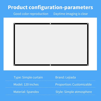 169 Portable HD Projector Screen for Home Theater and Outdoor Use - Available in 60/72/84/100/120/150 Inches