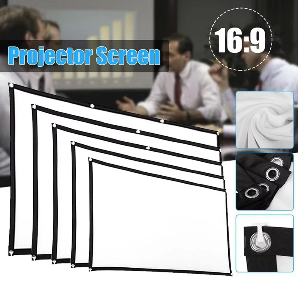 169 Portable HD Projector Screen for Home Theater and Outdoor Use - Available in 60/72/84/100/120/150 Inches