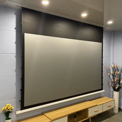 MIVISION 8K Black Diamond Crystal Ambient Light Rejecting Electric Recessed In-Ceiling Projector Screen, Model V1ALR