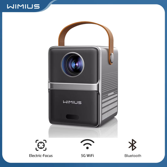 Portable Mini Projector with 5G WiFi and Bluetooth, Full HD 1080P, 18000 Lumens Home Cinema Video Projector