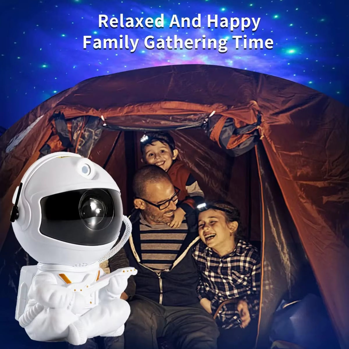 Galaxy Star Projector LED Night Light - Astronaut-Themed Decorative Lamp for Children's Bedrooms