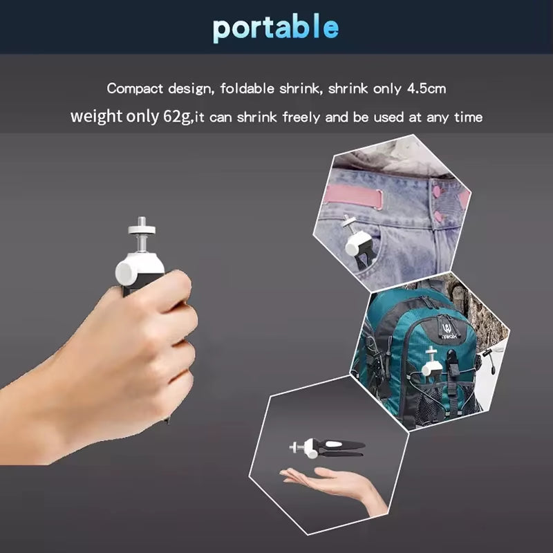 Salange Portable Flexible Tripod Stand for Smartphones and Cameras - Mini Foldable Mount with Mounting Screw for Projectors and Travel Use