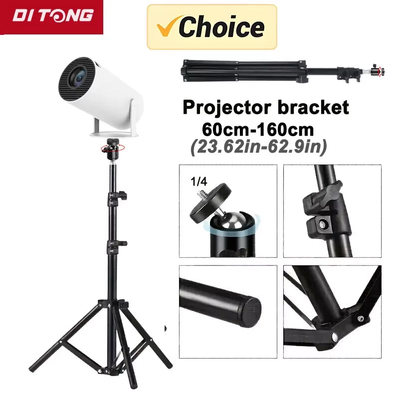 Extendable 160cm Projector Bracket Travel Tripod Lighting Stand for Magcubic HY300 and HY320 Mini Projectors and Cameras