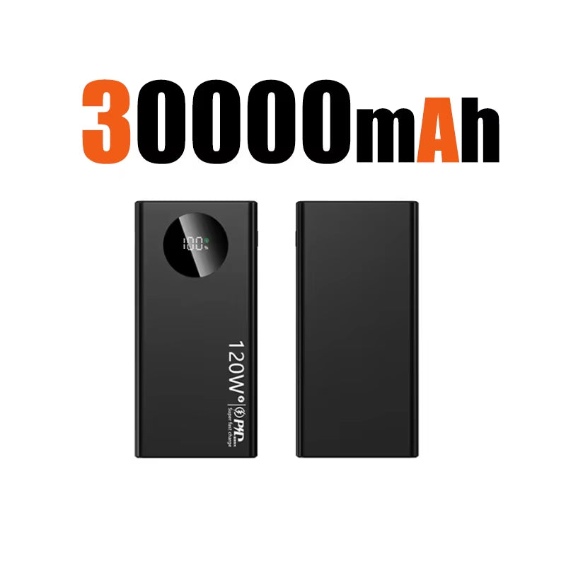 120W 50000mAh High-Capacity Power Bank with Fast Charging for iPhone, Samsung, and Huawei - Portable Battery Charger 2024